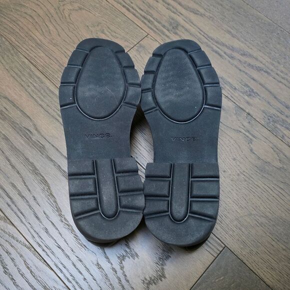 Vince Robin Leather Lug Sole Penny Loafer in Black - Picture 12 of 13